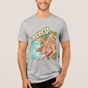 Retro-Strandurlaub für Männer und Frauen Tri-Blend Shirt