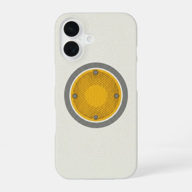 Retro-Straßenreflektor iPhone 16 Hülle (Rückseite)