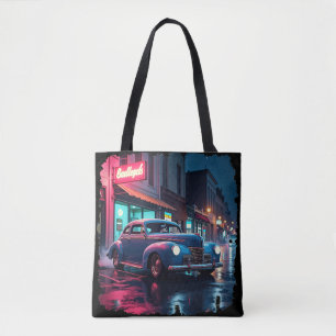 Retro-Straßenszene-Kunst Vintage 1940er Jahre Klas