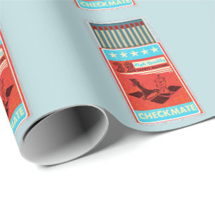 Retro-Streichholzschachtel Pop-Art Geschenkpapier