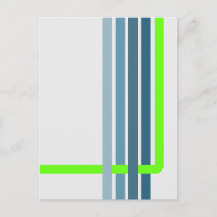 Retro-Streifen abstraktes Design Postkarte