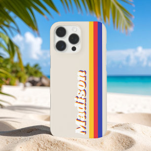 Retro-Streifen iPhone 16 Pro Max Hülle