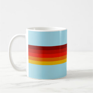 Retro Streifen farbenfroh gestreifter 70er 80er De Kaffeetasse