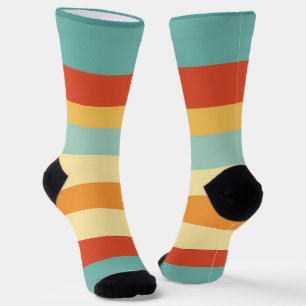 Retro-Streifen-Farbmuster Socken