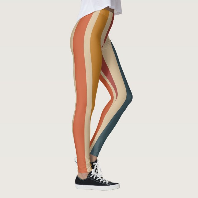 Retro Streifen Leggings (Rechts)