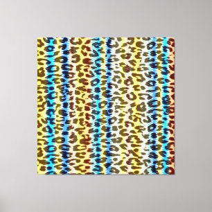 Retro Streifen Leoparden Pelz abstrakte Textur Leinwanddruck