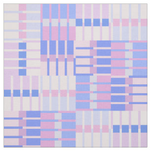 Retro Streifen Muster - Blau und Rosa Stoff