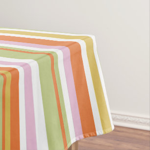 Retro Streifen Muster in Vintag rosa Orange Green Tischdecke