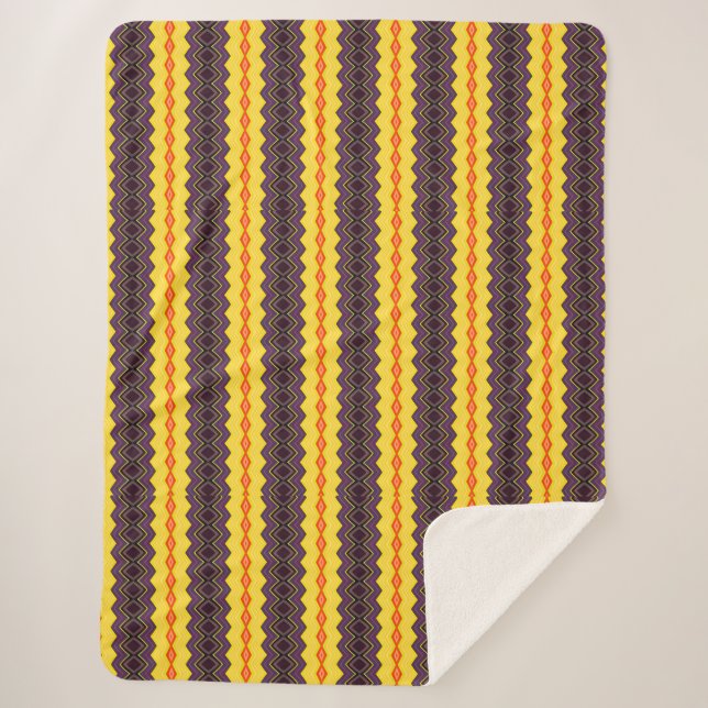 Retro-Streifen Sherpadecke (Vorderseite)