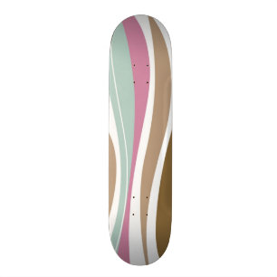 Retro Streifen Skateboard
