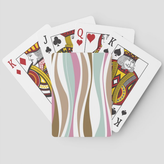 Retro Streifen Spielkarten (Rückseite)