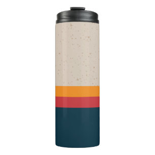 Retro-Streifen Sunset & Slate Thermosbecher