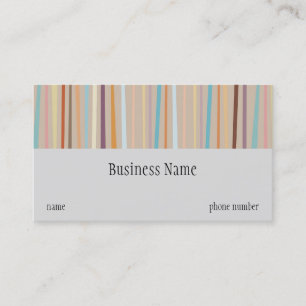Retro Streifen-Visitenkarte Visitenkarte