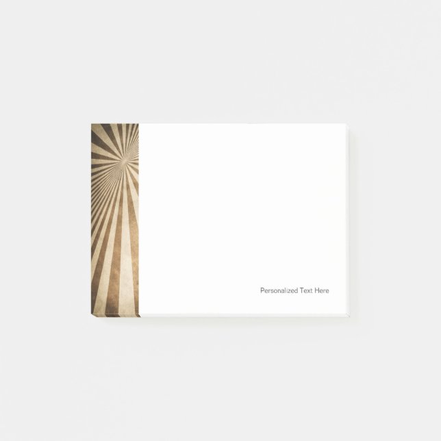 Retro Streifenmusterhintergrund Post-it Klebezettel (Vorderseite)