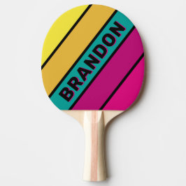 Retro Strickdunkler 80er fett mit Namen Tischtennis Schläger