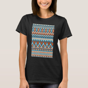 Retro Stricken Häkeln  Strickerin Ethnische Pixelk T-Shirt