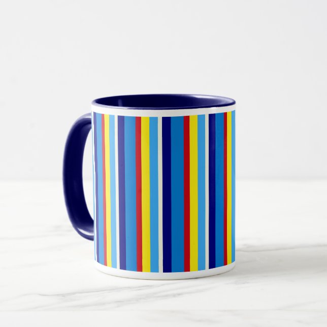 Retro Strip Coffee Tasse (Vorderseite Links)