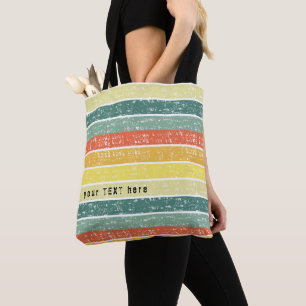 Retro Strip - individueller Strandtasche