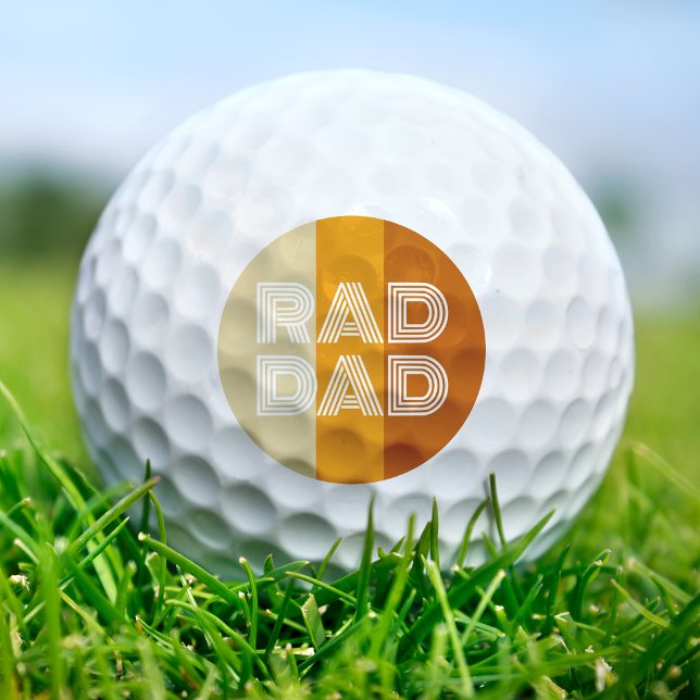 Retro Strip Krasser Vater Golfball (Retro Striped Rad Dad Golf Balls
)