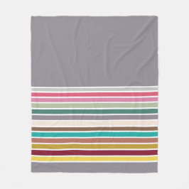 Retro Strip Muster Fleece Blanket