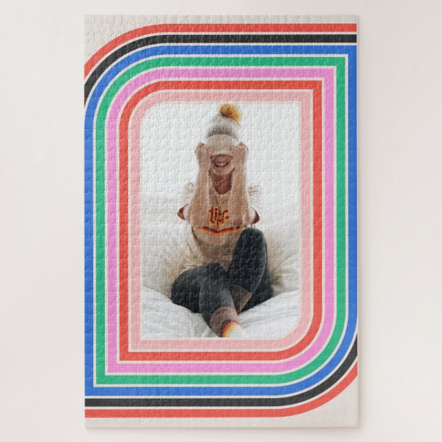 Retro Stripe 1970 - Puzzle für benutzerdefinierbar (Vertikal)