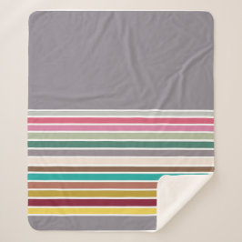Retro Stripe Muster Sherpa Blanket Sherpadecke