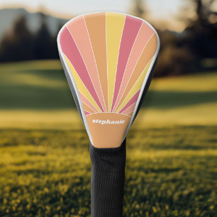 Retro Stripe sunrise - pastellfarbener Regenbogens Golf Headcover