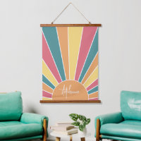 Retro Stripe sunrise - pastellfarbener Regenbogens
