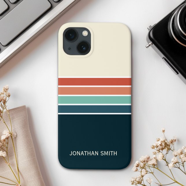 Retro Striped Pattern 70's 80's, Colorful Case-Mate iPhone Hülle (Von Creator hochgeladen)