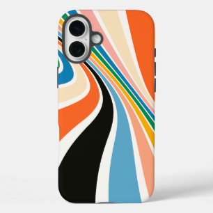 Retro Stripes Abstrakt iPhone/iPad Gehäuse iPhone 16 Plus Hülle