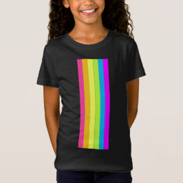 Retro Stripes Child's T - Shirt (Black & Neon Mult