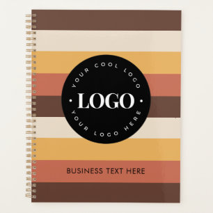 Retro Stripes Custom Business Logo & Text 60er 70e Planer