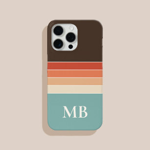 Retro Stripes Custom Monogram Case-Mate iPhone Hülle