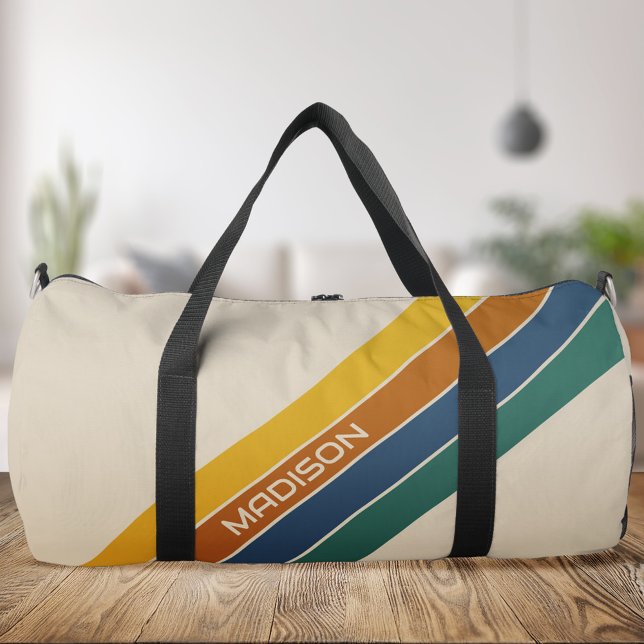 Retro Stripes Monogramm Duffle Bag (Von Creator hochgeladen)