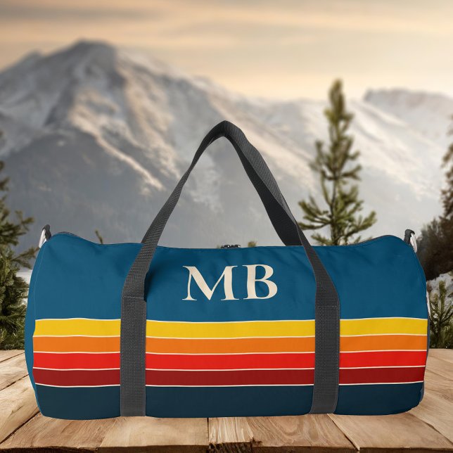 Retro Stripes Monogramm Duffle Bag (Von Creator hochgeladen)