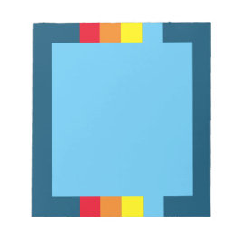 Retro Stripes Notepad (Navy Blue Multi) Notizblock