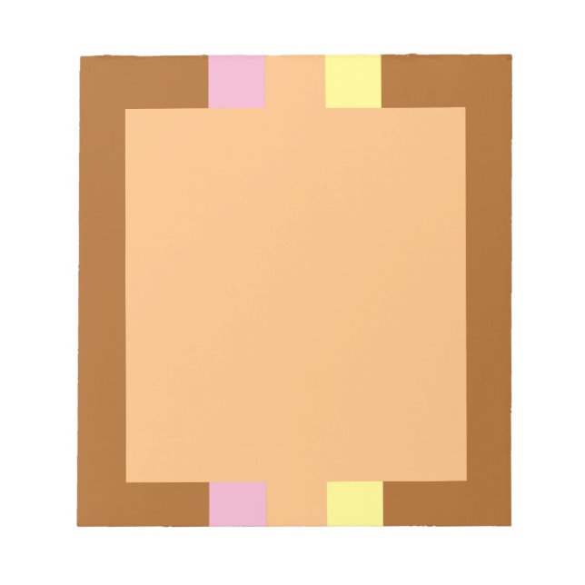 Retro Stripes Notepad (Orange Multi) Notizblock (Vorderseite)