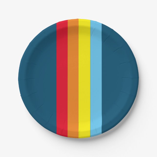 Retro Stripes Paper Teller (Navy Blue Multi) (Vorderseite)