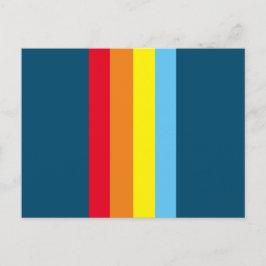 Retro Stripes Postkarte (Navy Blue Multi)