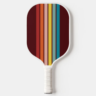 Retro Stripes Stilvolle Linien Stripter 70er 80er  Pickleball Schläger