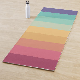 Retro Stripes Stilvolle Linien Stripter 70er 80er  Yogamatte
