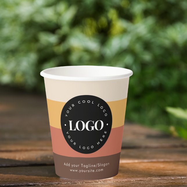 Retro Strips 60er 70er für kundenspezifisches Firm Pappbecher (Von Creator hochgeladen)