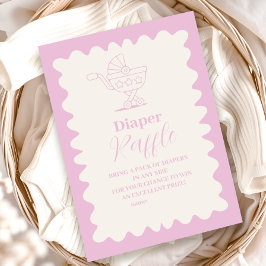 Retro Stroller Sketch Doodle Diapper Raffle Begleitkarte