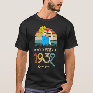 Retro Strong women Vintag 1932 B Day T-Shirt