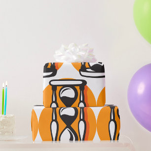 Retro-Stundenglas-Zeit Minimalistisch Geschenkpapier