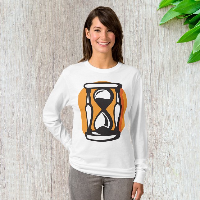 Retro-Stundenglas-Zeit Minimalistisch T-Shirt (Von Creator hochgeladen)