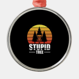 Retro Stupid Tree Golf Shirt Golf Lover Geschenk Ornament Aus Metall