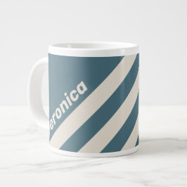 Retro Sturm Drei Streifen mit Namen Jumbo-Tasse