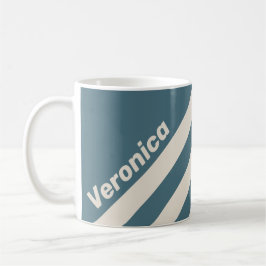 Retro Sturm Drei Streifen mit Namen Kaffeetasse