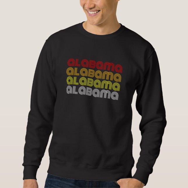 Retro Style Alabama Proud Representation Sweatshirt (Vorderseite)